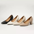 Women's pointed-toe block heels