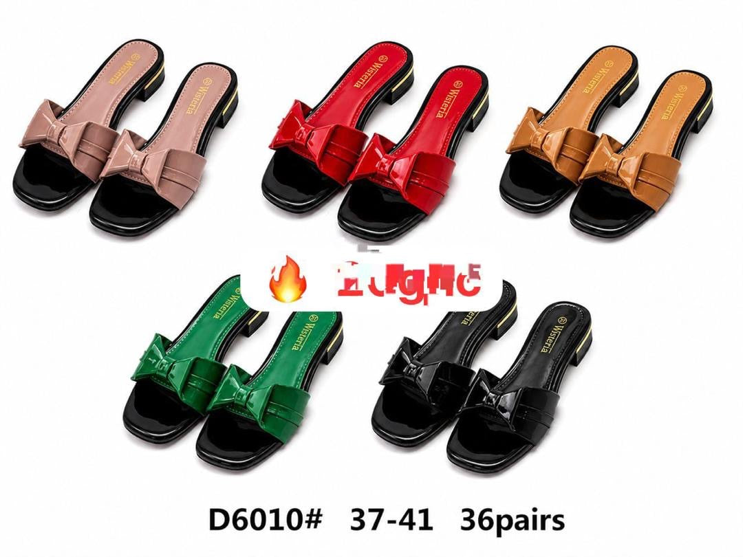 Bow flat slipper